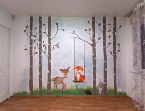 Lastetoa Seinamaaling by Kuldne Pintsel