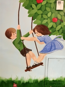 Lastetoa Seinamaaling by Kuldne Pintsel