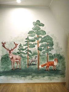 Lastetoa Seinamaaling by Kuldne Pintsel